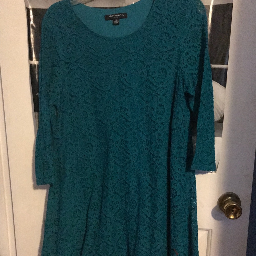 Blue lace dress